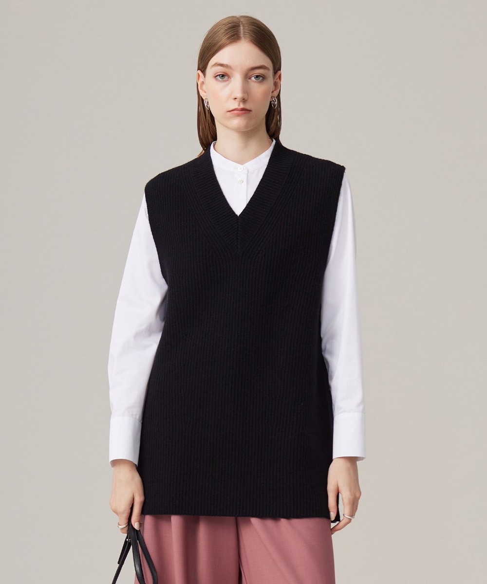 【オンワード】 ICB>トップス 【洗える】ソフトカシミヤミックス ニットベスト ブラック S レディース 【オンワード】 ICB>トップス 【洗える】ソフトカシミヤミックス ニットベスト ブラック S レディース
