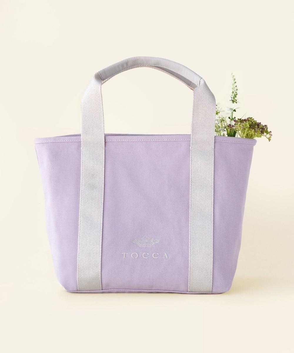 【オンワード】 TOCCA>バッグ 【WEB&一部店舗限定】LUMINA STRADA CANVAS TOTE キャンバストートバッグ ラベンダー×シルバー F レディース 【オンワード】 TOCCA>バッグ 【WEB&一部店舗限定】LUMINA STRADA CANVAS TOTE キャンバストートバッグ ラベンダー×シルバー F レディース