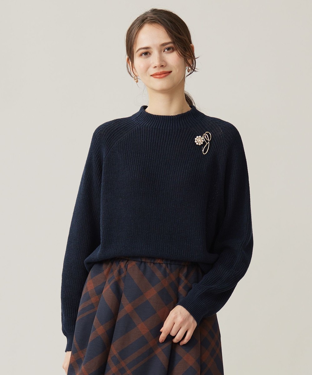 【オンワード】 自由区>トップス 【洗える】コットンウールミドルゲージプルオーバー ニット ネイビー 38 レディース 【オンワード】 自由区>トップス 【洗える】コットンウールミドルゲージプルオーバー ニット ネイビー 38 レディース