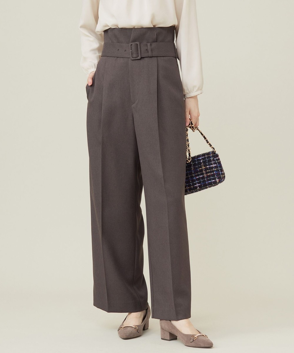 【オンワード】 ANY SIS>パンツ 【BAILA12月号掲載・貴島明日香さんコラボ】ハイカットリターン ワイドパンツ モカグレー 1 レディース 【オンワード】 ANY SIS>パンツ 【BAILA12月号掲載・貴島明日香さんコラボ】ハイカットリターン ワイドパンツ モカグレー 1 レディース