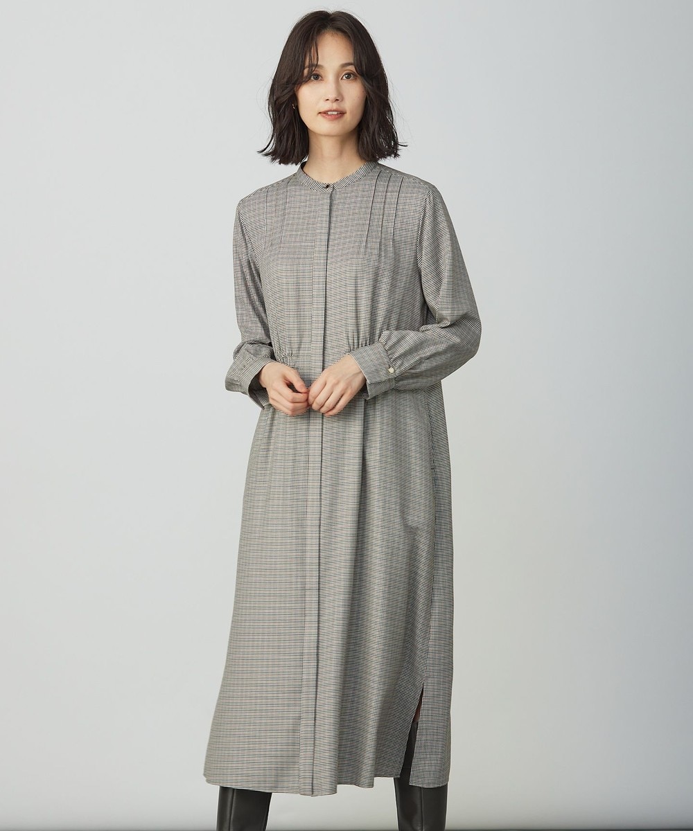 【オンワード】 J.PRESS LADIES S(小さいサイズ)>ワンピース サイロチェック ストライプ ワンピース ブラウンチェック P5 レディース 【オンワード】 J.PRESS LADIES S(小さいサイズ)>ワンピース サイロチェック ストライプ ワンピース ブラウンチェック P5 レディース