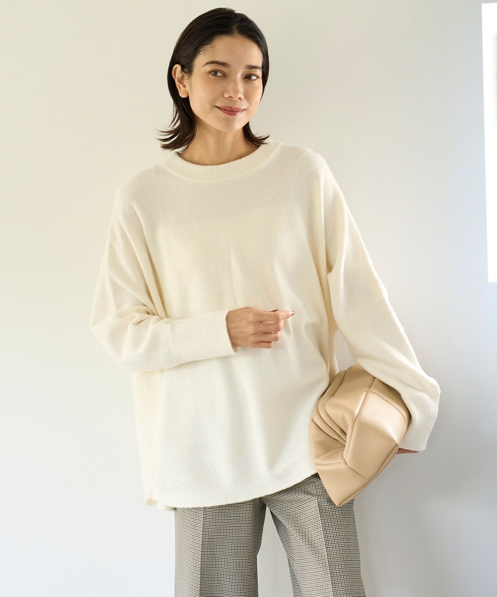 【オンワード】 UNFILO>トップス 【洗える】ふわふわニット ラウンドヘム オフ M レディース 【オンワード】 UNFILO>トップス 【洗える】ふわふわニット ラウンドヘム オフ M レディース