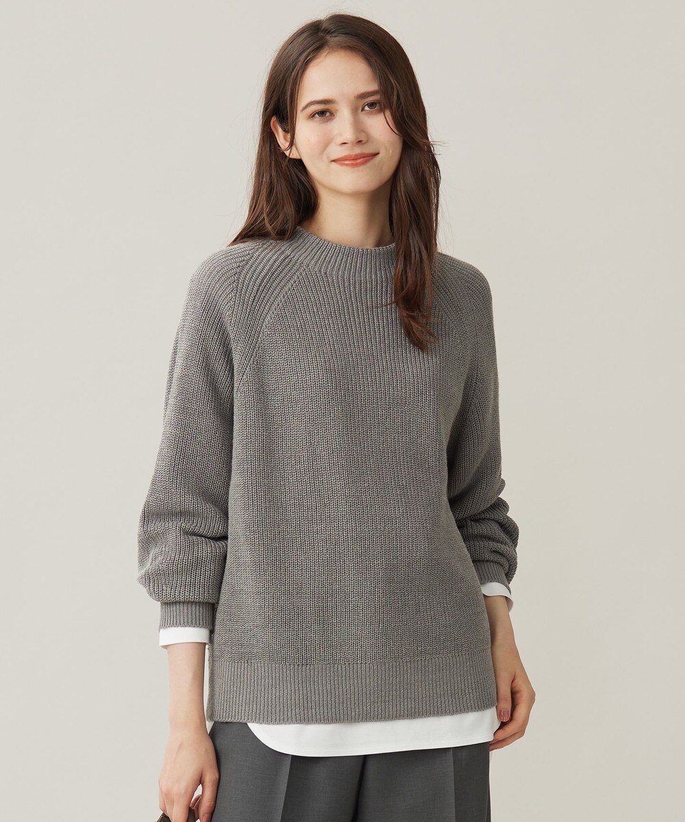 【オンワード】 自由区 S(小さいサイズ)>トップス 【洗える】コットンウールミドルゲージプルオーバー ニット スレート 32 レディース 【オンワード】 自由区 S(小さいサイズ)>トップス 【洗える】コットンウールミドルゲージプルオーバー ニット スレート 32 レディース