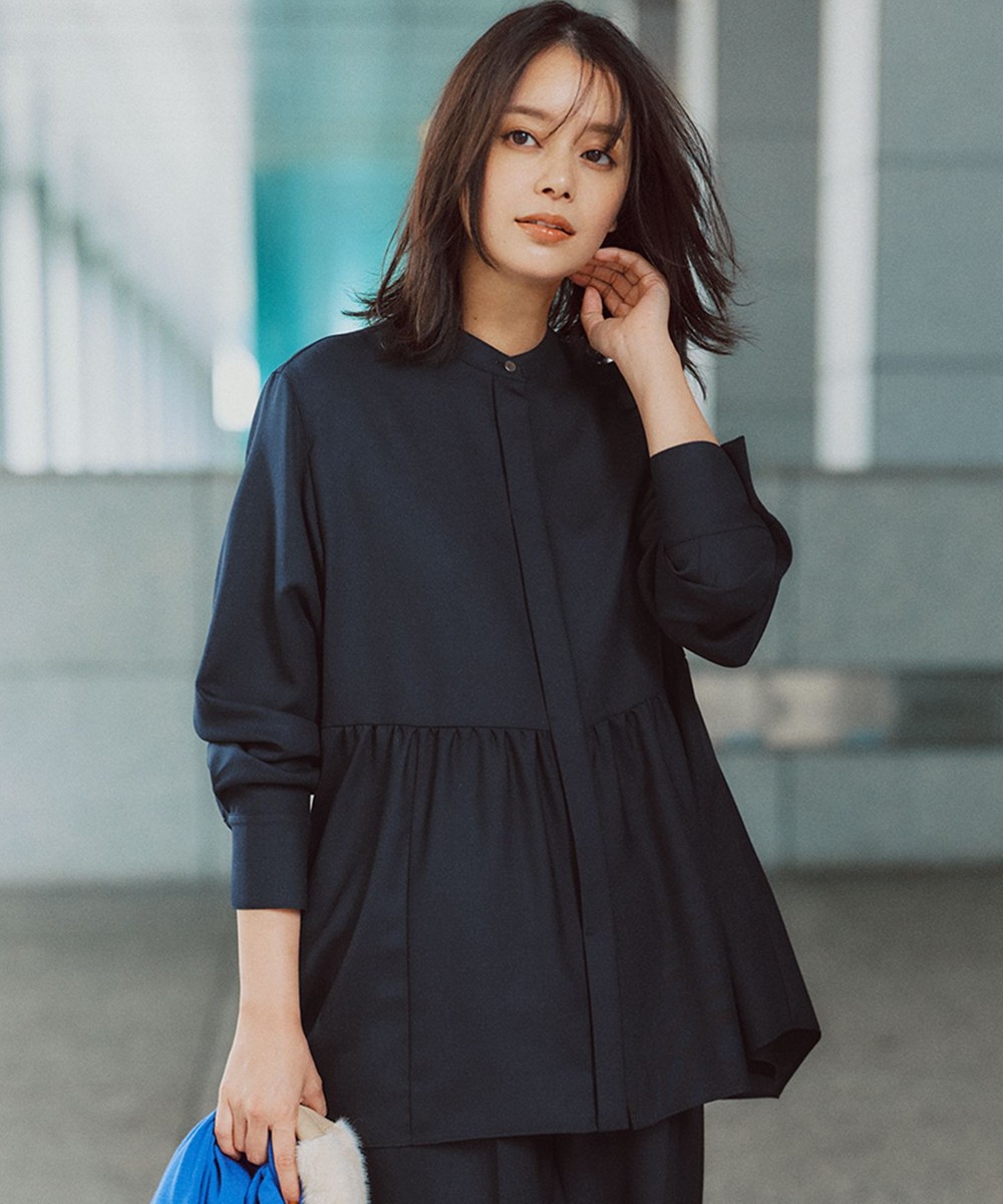 【オンワード】 23区>トップス 【洗える】TWビエラ イレギュラーヘム ブラウス ネイビー 38 レディース 【オンワード】 23区>トップス 【洗える】TWビエラ イレギュラーヘム ブラウス ネイビー 38 レディース