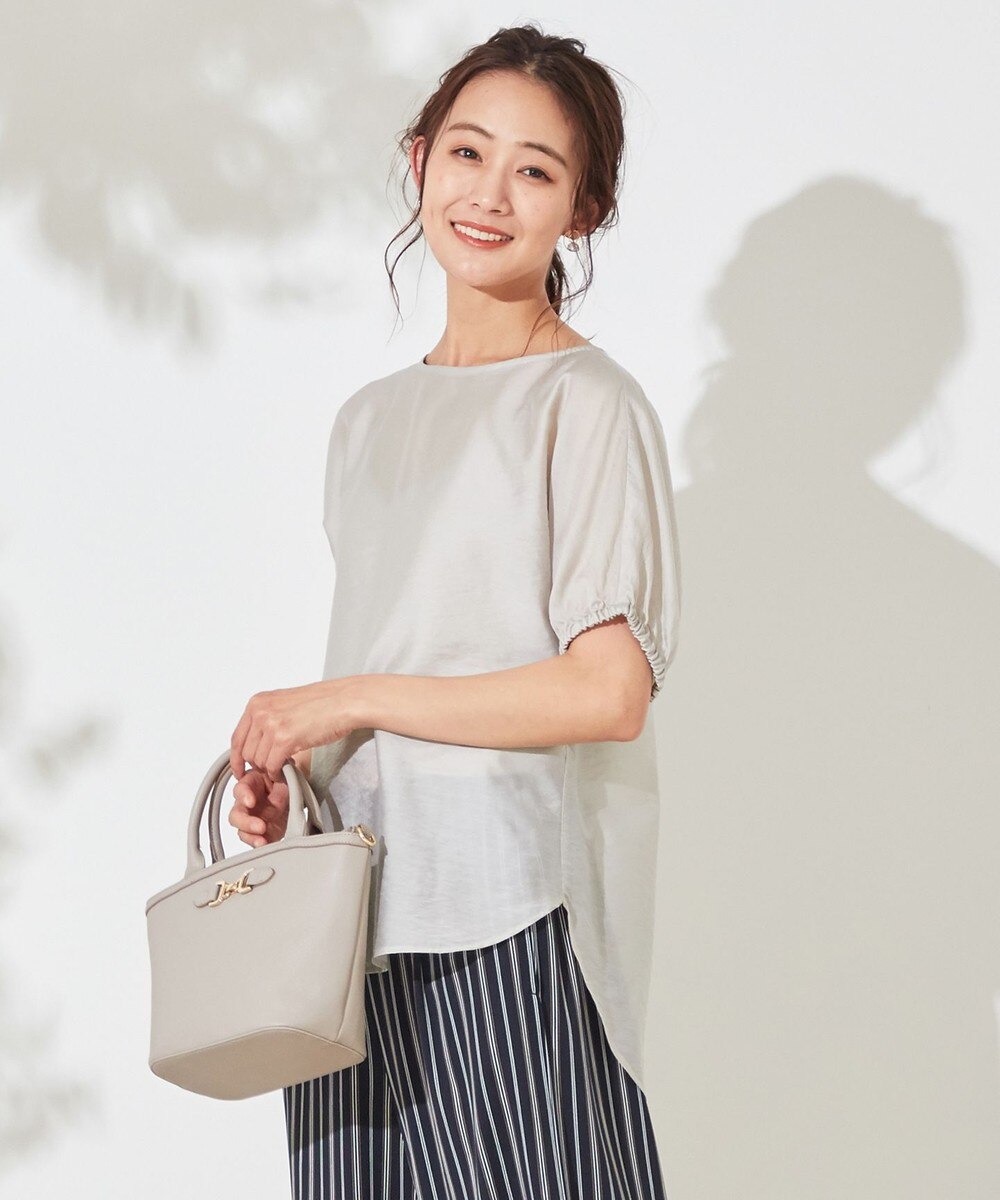 【オンワード】 any SiS S>トップス 【洗える】カールマイヤー ブラウス ライトブルー 0 レディース 【送料無料】