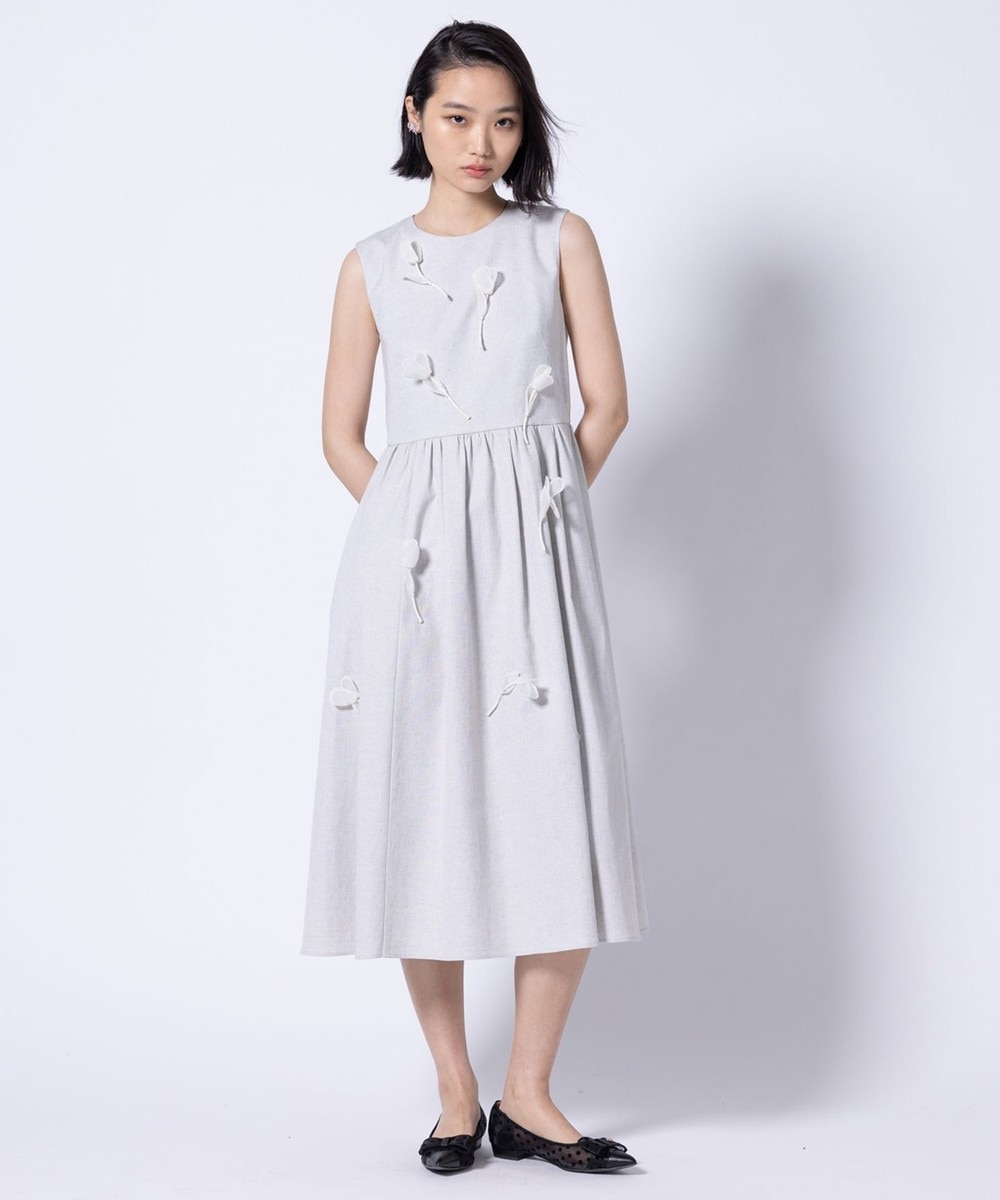 【オンワード】 TOCCA>ワンピース 【洗える】TULIP FLUFF ドレス ライトグレー 0 レディース 【オンワード】 TOCCA>ワンピース 【洗える】TULIP FLUFF ドレス ライトグレー 0 レディース