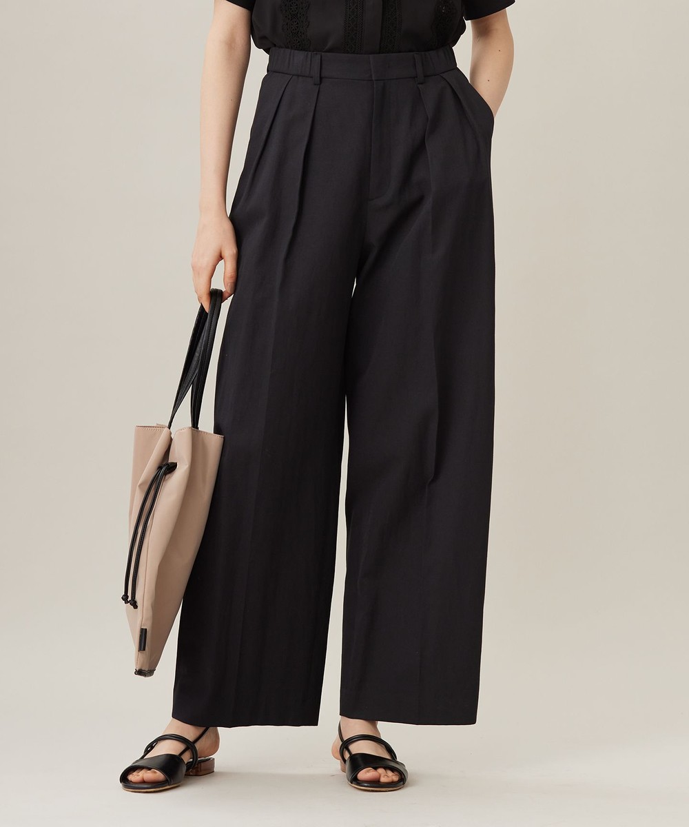 【オンワード】 自由区>パンツ 【洗える】ドビーオックスストレッチカーブ パンツ ブラック 38 レディース 【オンワード】 自由区>パンツ 【洗える】ドビーオックスストレッチカーブ パンツ ブラック 38 レディース