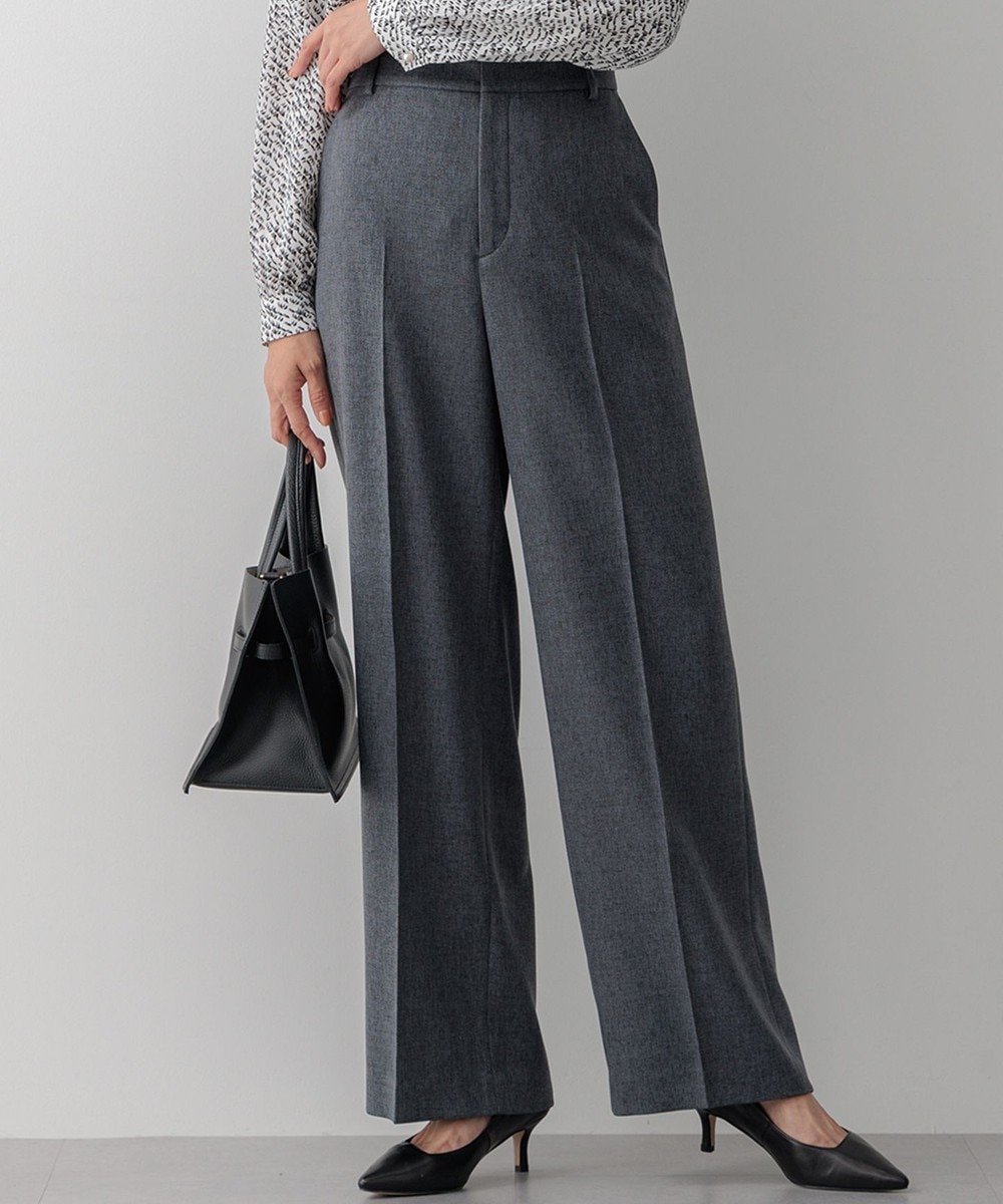 【オンワード】 23区 L(大きいサイズ)>パンツ 【セットアップ対応/洗える】ウールライクカルゼ ワイド パンツ グレー 50 レディース 【オンワード】 23区 L(大きいサイズ)>パンツ 【セットアップ対応/洗える】ウールライクカルゼ ワイド パンツ グレー 50 レディース