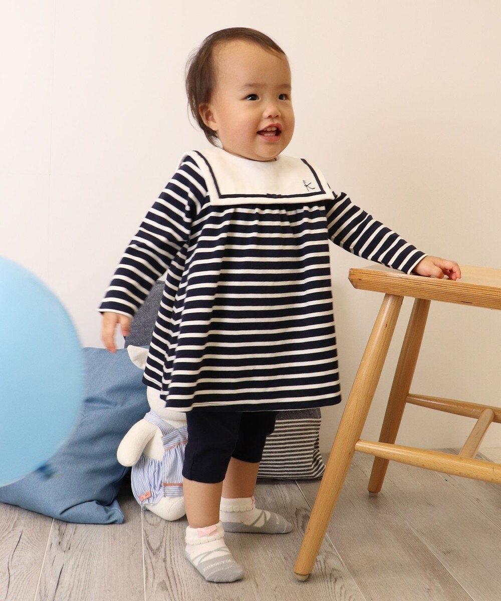 注目の商品 オンワード 組曲 Kids マタニティ ベビー 80 90cm セーラーカラーワンピース セット ネイビー 80 キッズ 送料無料 かいこみ