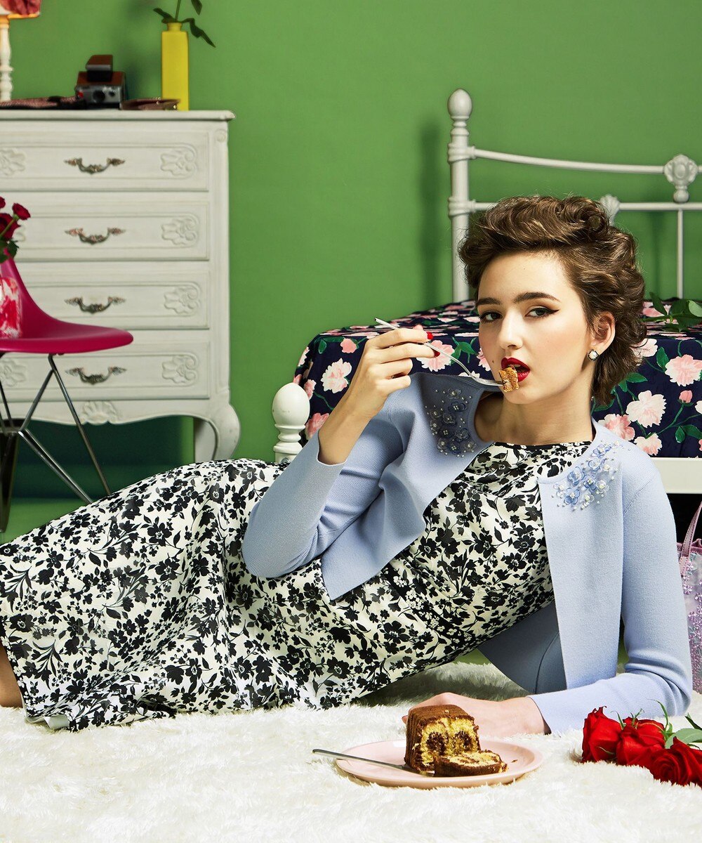 【オンワード】 TOCCA>ワンピース 【洗える!】MOSS ROSE ドレス アイボリー 0 レディース 【送料無料】