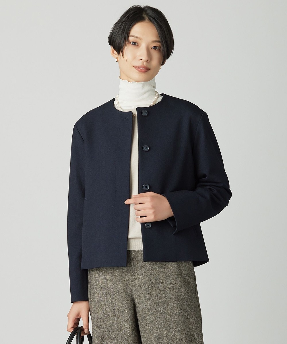 【オンワード】 J.PRESS LADIES>ジャケット/アウター 【WEB限定カラーあり】ツムギートflannel ノーカラー ジャケット ネイビー 9 レディース 【オンワード】 J.PRESS LADIES>ジャケット/アウター 【WEB限定カラーあり】ツムギートflannel ノーカラー ジャケット ネイビー 9 レディース