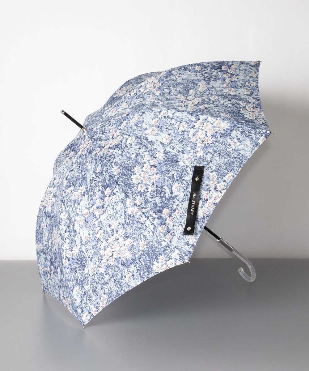 AURORA>ファッション雑貨 JILL STUART ジル スチュアート アブストラクトフラワー柄 雨傘（長傘） ブルーｘネイビー FREE レディース