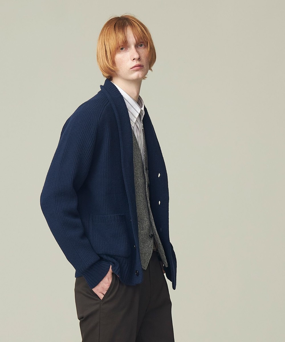 【オンワード】 J.PRESS MEN>トップス 【WEB限定】畔編み ショールカーディガン ネイビー XL メンズ 【オンワード】 J.PRESS MEN>トップス 【WEB限定】畔編み ショールカーディガン ネイビー XL メンズ