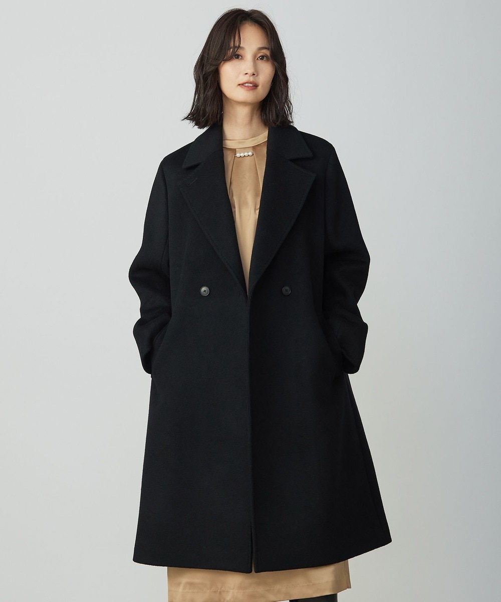 【オンワード】 J.PRESS LADIES L(大きいサイズ)>ジャケット/アウター Pureラムウール ダブル ロングコート ブラック T15 レディース 【オンワード】 J.PRESS LADIES L(大きいサイズ)>ジャケット/アウター Pureラムウール ダブル ロングコート ブラック T15 レディース