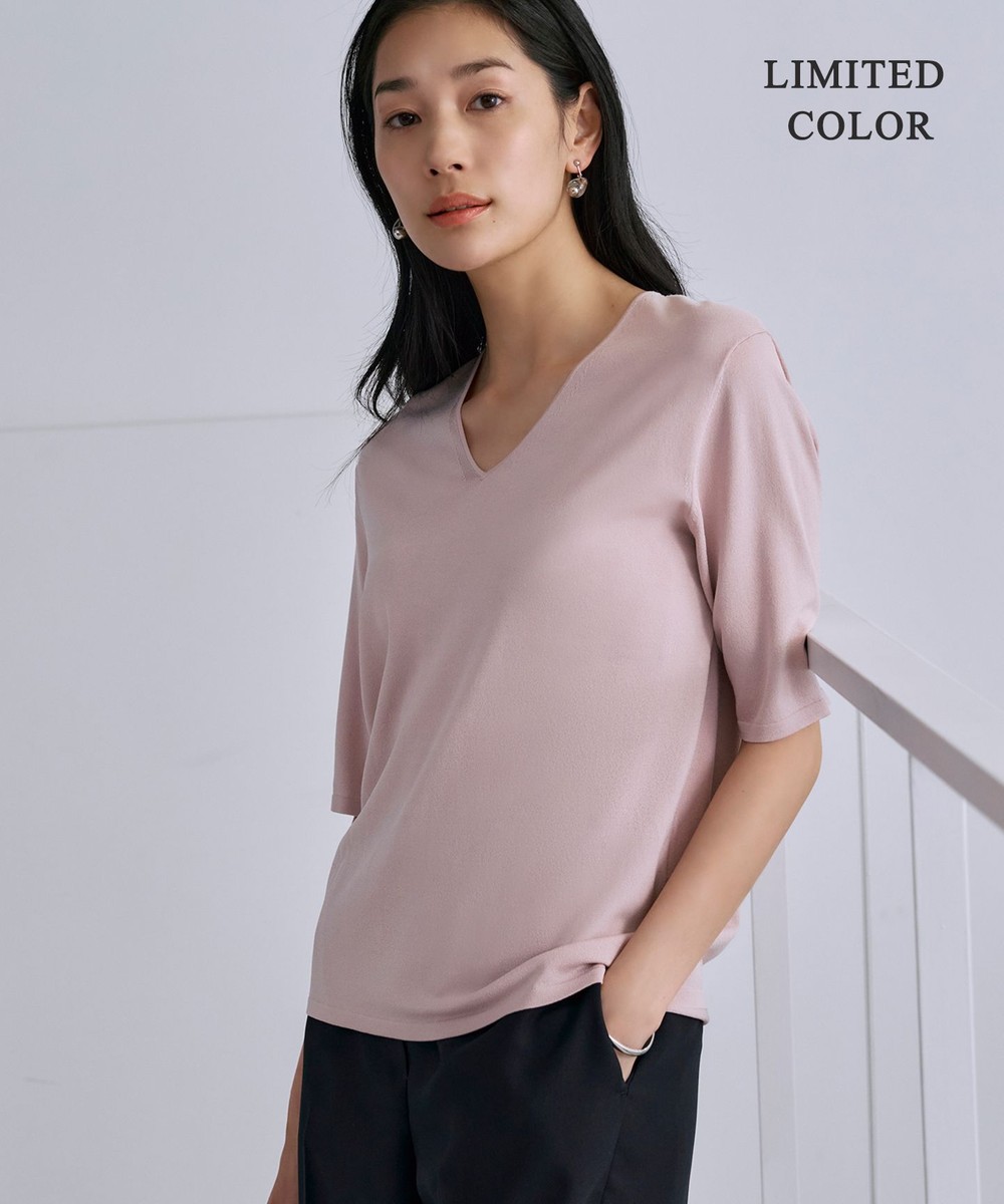 【オンワード】 ICB L(大きいサイズ)>トップス 【洗える】シンセティックハイゲージ 半袖ニット ピンク L レディース 【オンワード】 ICB L(大きいサイズ)>トップス 【洗える】シンセティックハイゲージ 半袖ニット ピンク L レディース