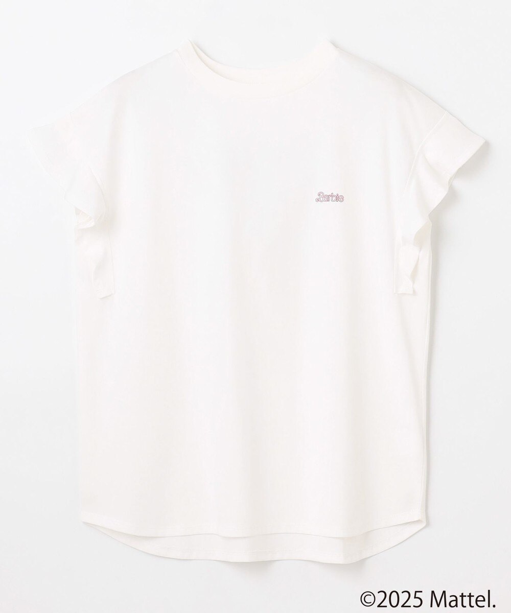 【オンワード】 ANY>トップス 【Barbie(TM)】フリルTシャツ ホワイト F レディース