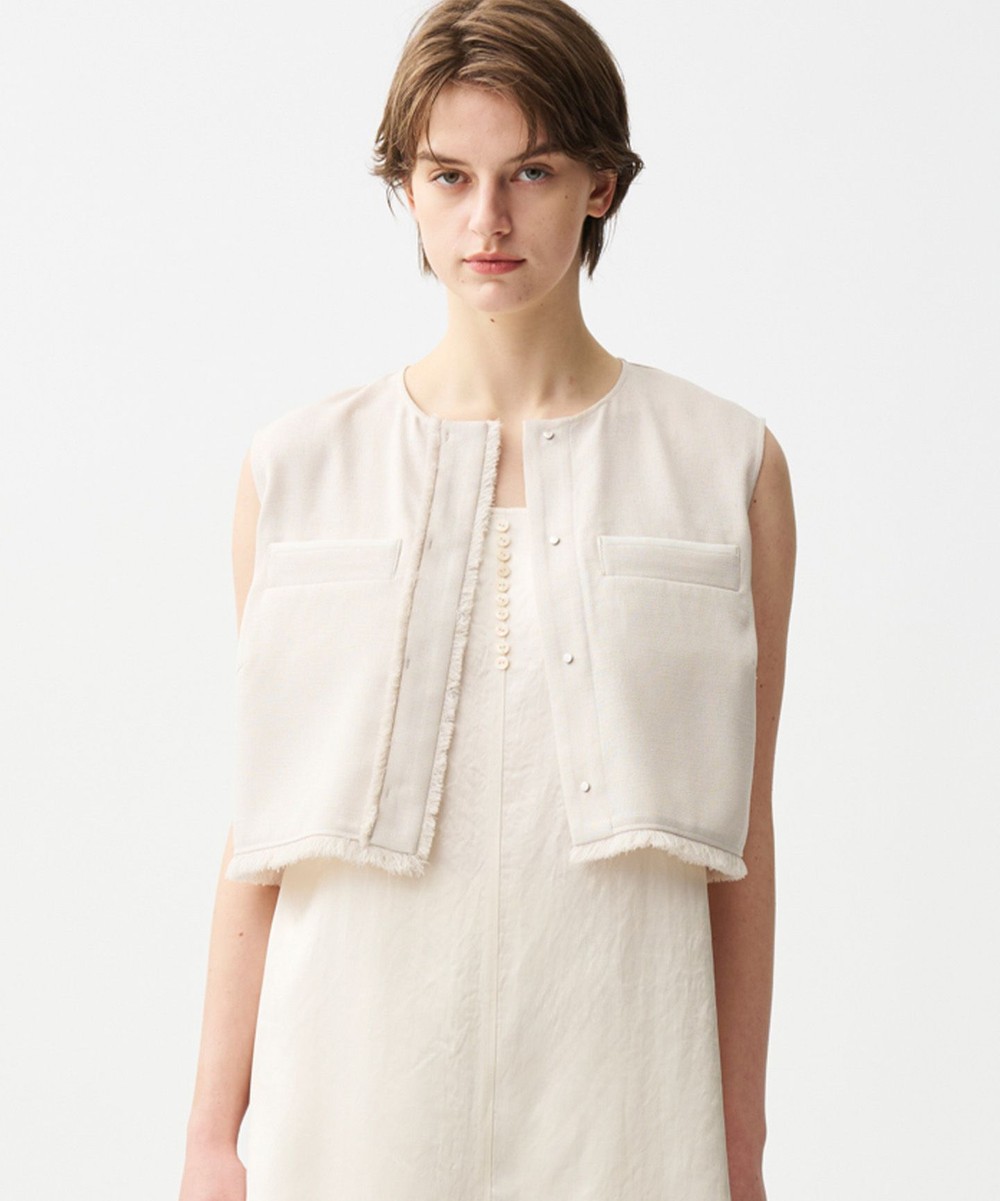 【オンワード】 uncrave>トップス 【洗濯機洗い可・UVケア】リネンライクツイル ジレブラウス エクリュ 2 レディース 【オンワード】 uncrave>トップス 【洗濯機洗い可・UVケア】リネンライクツイル ジレブラウス エクリュ 2 レディース