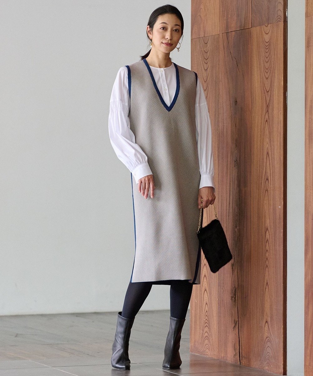 【オンワード】 自由区 S(小さいサイズ)>ワンピース 【リバーシブル・セットアップ対応・洗える】レーヨンストレッチリバーシブルニット ジャンパースカート リッツブルー×シャンパン 32 レディース 【オンワード】 自由区 S(小さいサイズ)>ワンピース 【リバーシブル・セットアップ対応・洗える】レーヨンストレッチリバーシブルニット ジャンパースカート リッツブルー×シャンパン 32 レディース