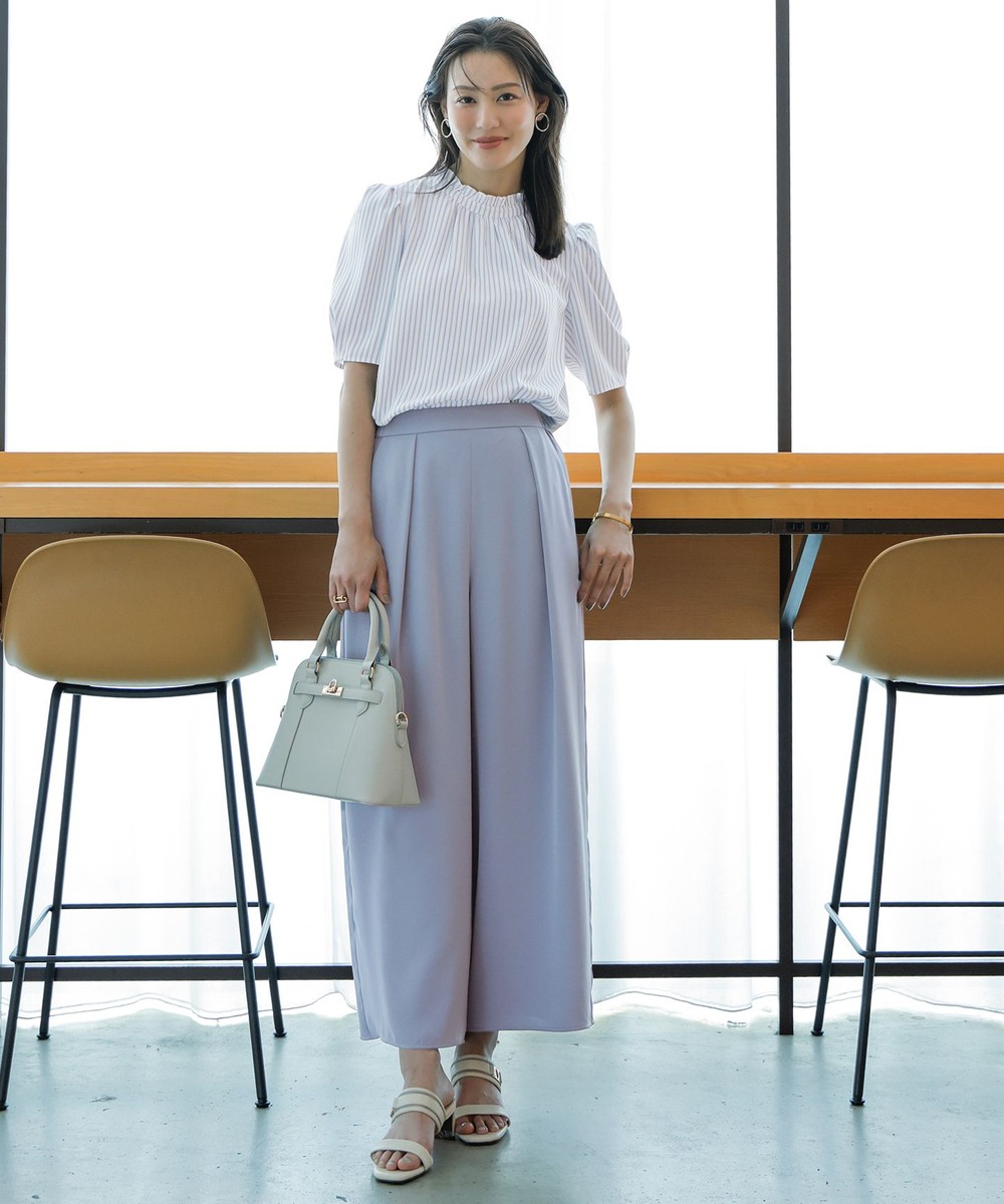 【オンワード】 ANY SIS>パンツ 【接触冷感・吸水速乾・UVカット】サラキレイ ワイドパンツ ライトブルー 3 レディース 【オンワード】 ANY SIS>パンツ 【接触冷感・吸水速乾・UVカット】サラキレイ ワイドパンツ ライトブルー 3 レディース