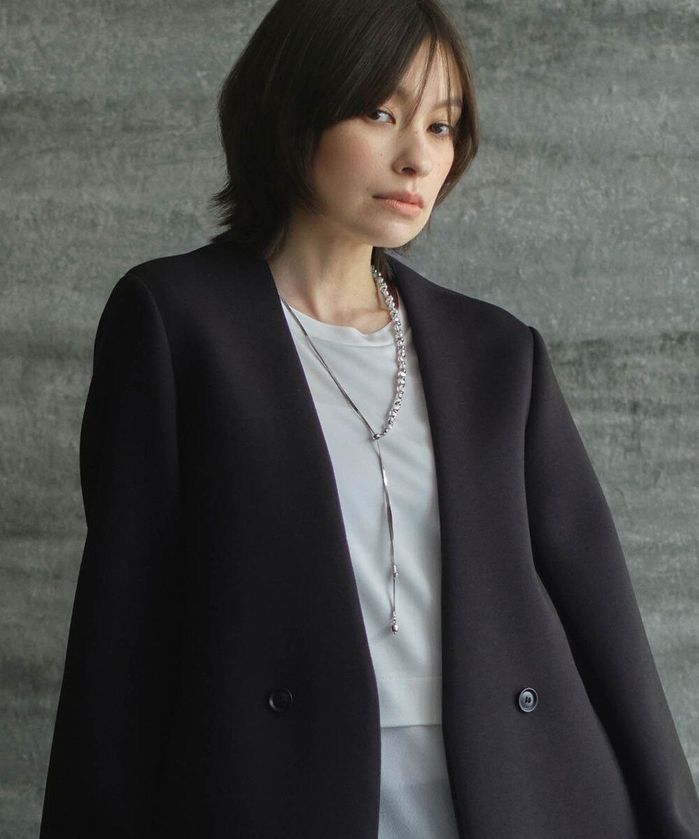 【オンワード】 ICB>アクセサリー パールメタルネックレス シルバー F レディース