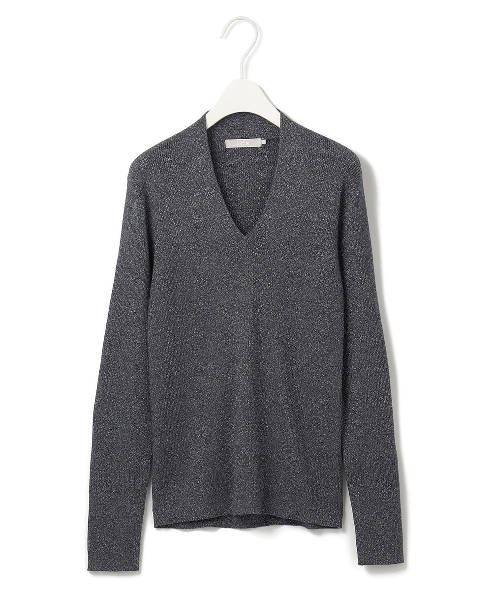 【オンワード】 ICB>トップス 【新色追加・洗える】エクストラファインメリノ Vネックプルオーバー グレーラメ S レディース 【オンワード】 ICB>トップス 【新色追加・洗える】エクストラファインメリノ Vネックプルオーバー グレーラメ S レディース