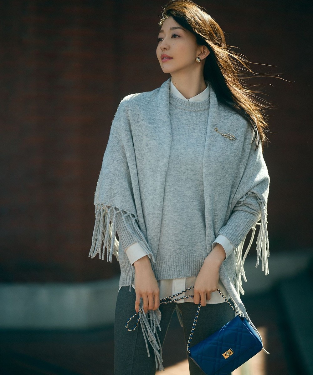 【オンワード】 23区>ファッション雑貨 ウールカシミヤ トライアングル ストール ライトグレー F レディース 【オンワード】 23区>ファッション雑貨 ウールカシミヤ トライアングル ストール ライトグレー F レディース