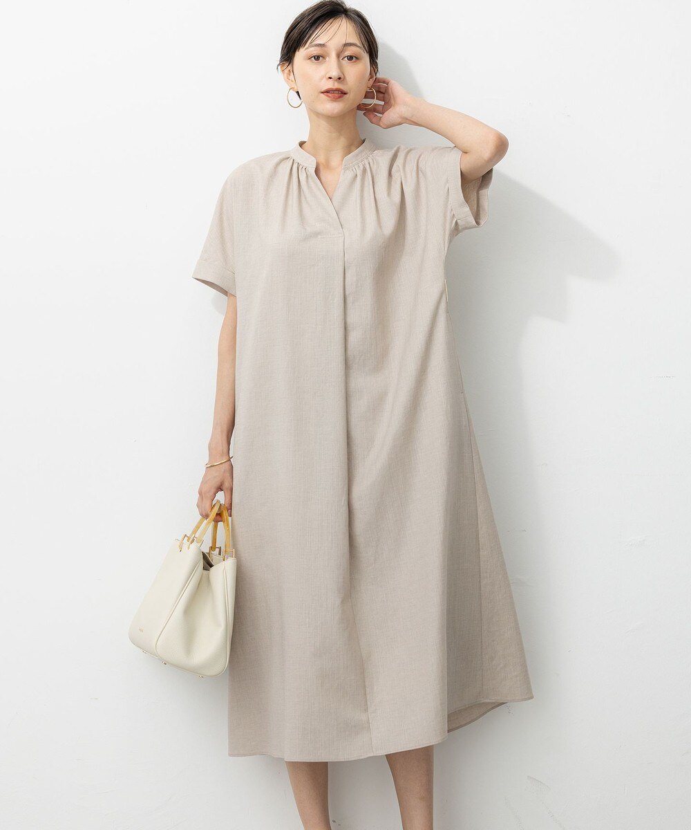 【オンワード】 23区 L(大きいサイズ)>ワンピース 【洗える】トリアセスラブストレッチ ワンピース ベージュ 44 レディース 【オンワード】 23区 L(大きいサイズ)>ワンピース 【洗える】トリアセスラブストレッチ ワンピース ベージュ 44 レディース