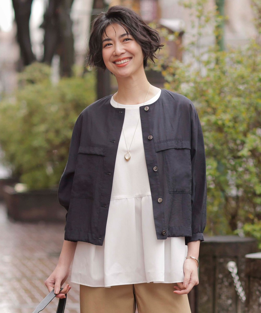 【オンワード】 J.PRESS LADIES S(小さいサイズ)>ジャケット/アウター 【洗える】Sheer Vis リネン ノーカラー ブルゾン ネイビー P5 レディース 【オンワード】 J.PRESS LADIES S(小さいサイズ)>ジャケット/アウター 【洗える】Sheer Vis リネン ノーカラー ブルゾン ネイビー P5 レディース