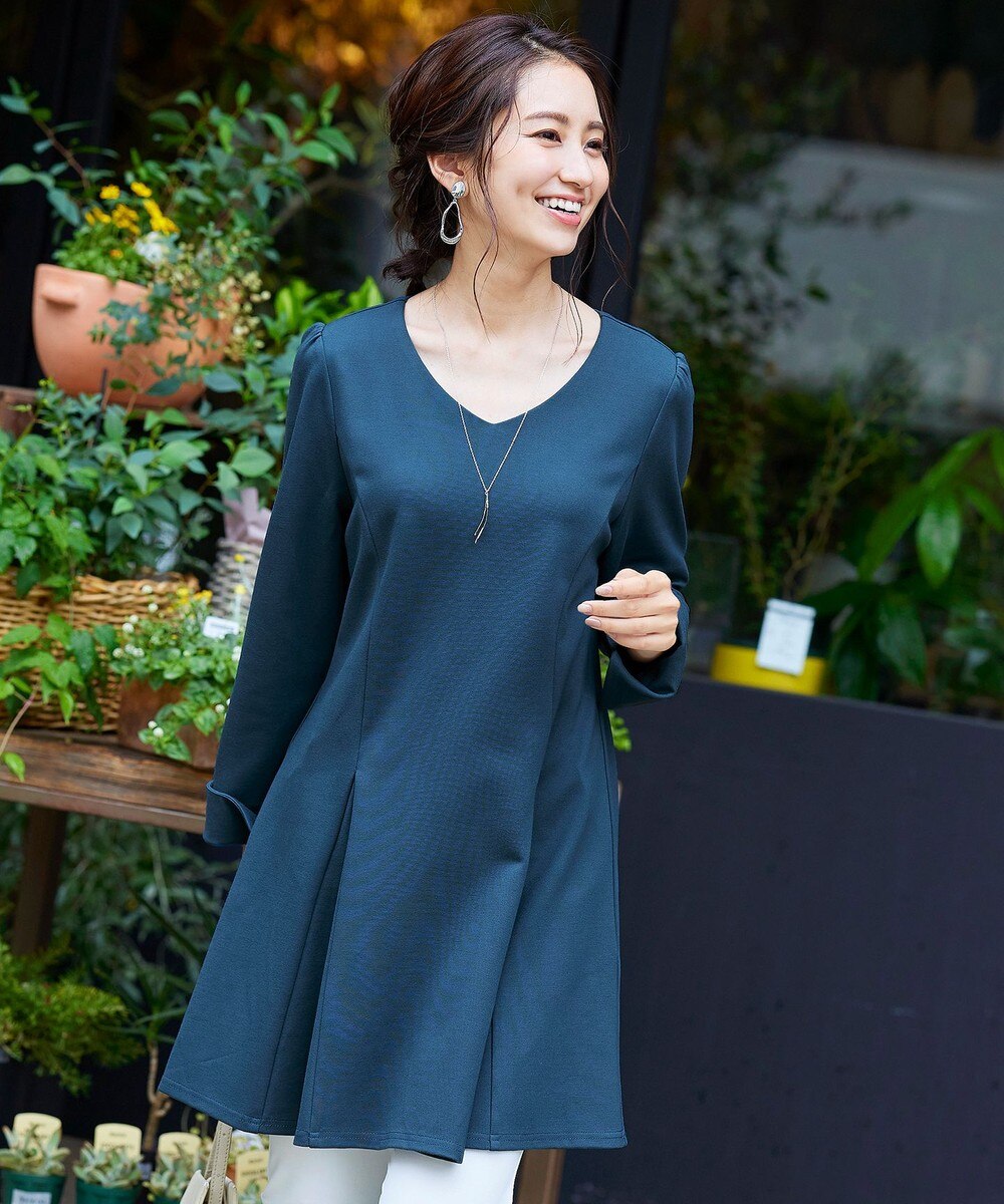 【洗える】 ストレスフリーで着用できるポンチボックスタックチュニック