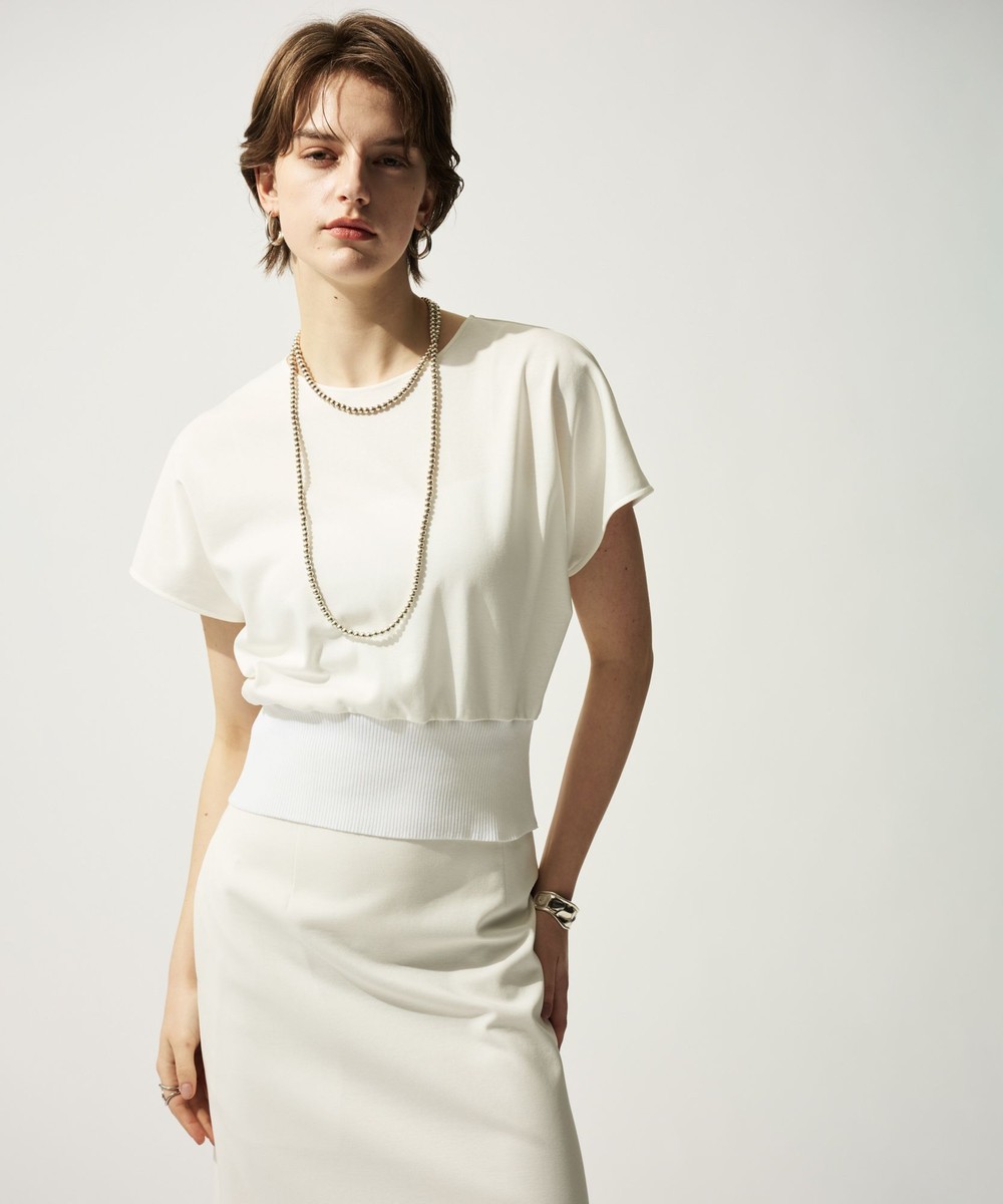 【オンワード】 uncrave>トップス 【UVカット・接触冷感・マシンウォッシャブル】ダブルフェイスジャージー ドルマンスリーブリブトップス オフ F レディース 【オンワード】 uncrave>トップス 【UVカット・接触冷感・マシンウォッシャブル】ダブルフェイスジャージー ドルマンスリーブリブトップス オフ F レディース