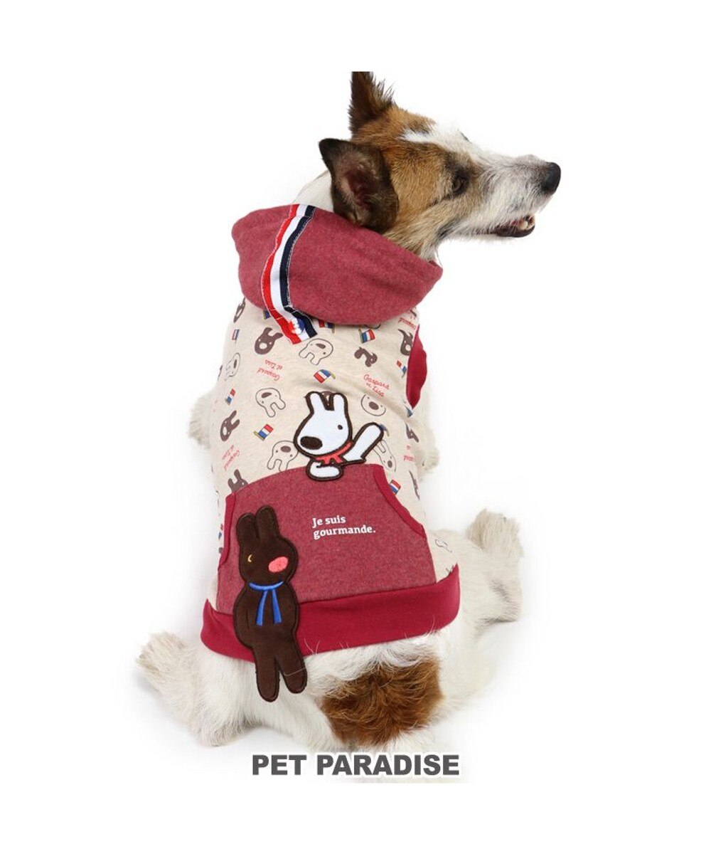 PET PARADISE>ペットグッズ 犬 服 リサとガスパール パーカー 【小型犬 】 フェイス柄 ベージュ ＤＳ