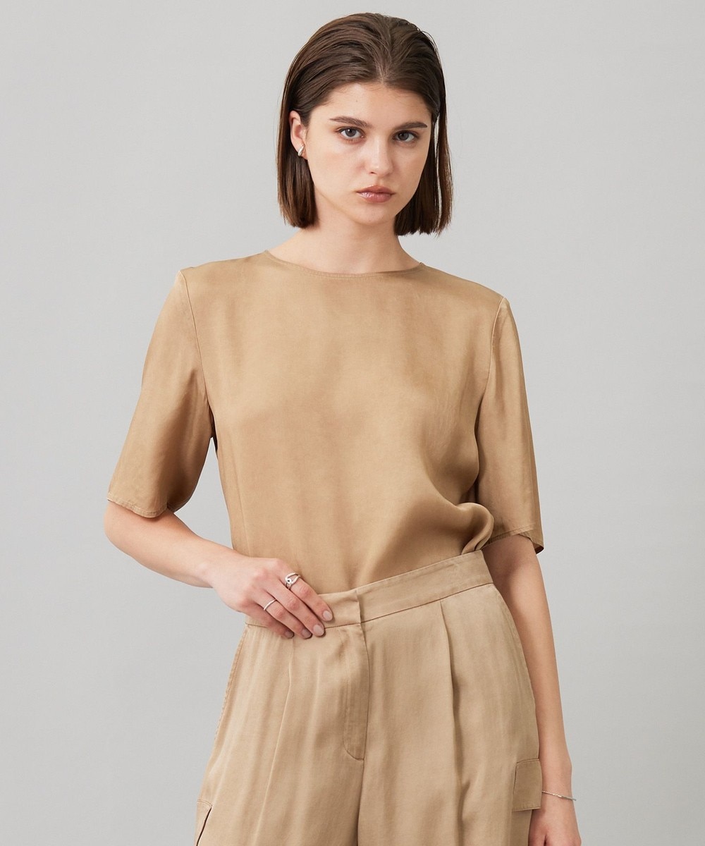 【オンワード】 ICB>トップス 【洗える】 キュプラピグメントクロス ブラウス チノベージュ 4 レディース 【オンワード】 ICB>トップス 【洗える】 キュプラピグメントクロス ブラウス チノベージュ 4 レディース