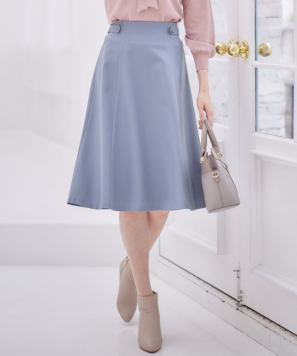 【オンワード】 ANY SIS>スカート 【AIコラボ】サイドボタンフレア スカート ライトブルー 2 レディース 【オンワード】 ANY SIS>スカート 【AIコラボ】サイドボタンフレア スカート ライトブルー 2 レディース