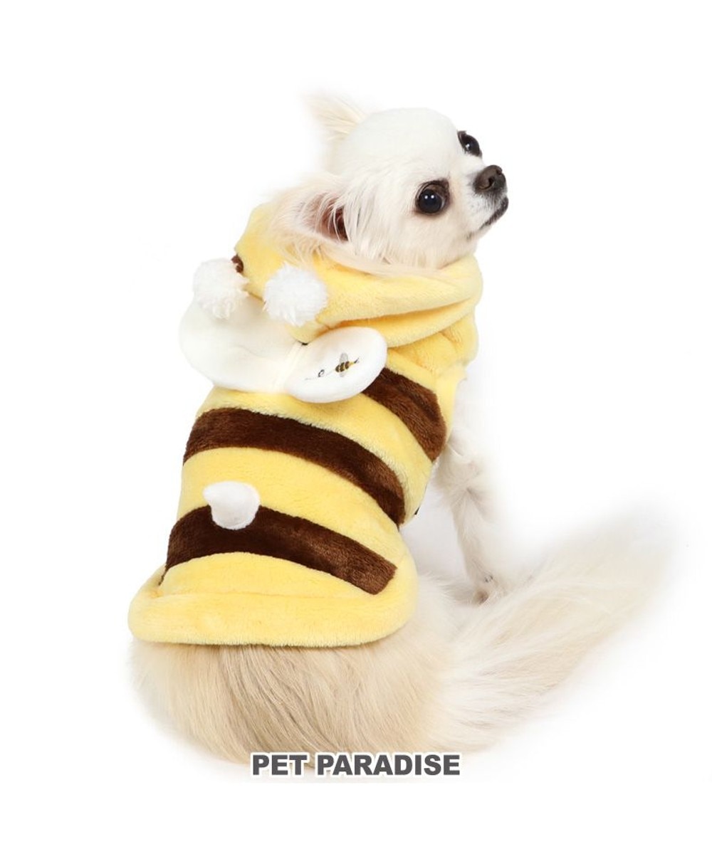 【オンワード】 PET PARADISE>ペットグッズ 犬 服 秋冬 パーカー 【小型犬】 蜂 ふわふわ 黄 ４Ｓ