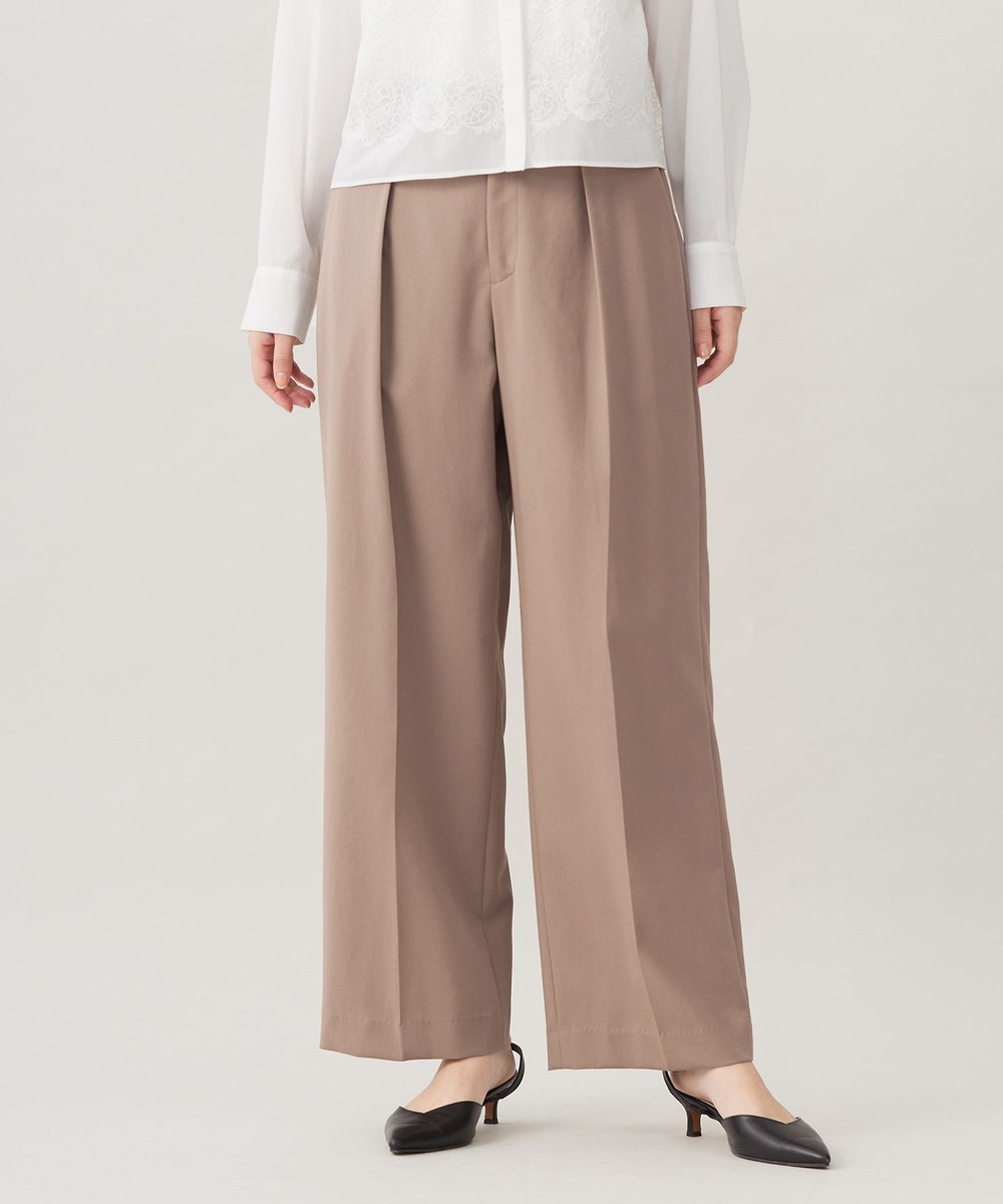 【オンワード】 自由区>パンツ 【洗える】コットンダブルクロスストレート パンツ ダークサンド 38 レディース 【オンワード】 自由区>パンツ 【洗える】コットンダブルクロスストレート パンツ ダークサンド 38 レディース