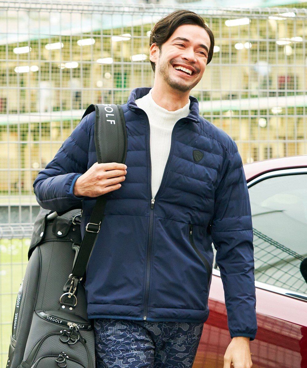 【オンワード】 23区GOLF>ジャケット/アウター 【MEN】【ストレッチ/撥水/サーモ】NYタフタFIBERBALLブルゾン カーキ LL メンズ 【送料無料】