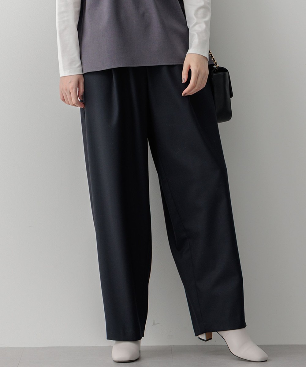 【オンワード】 23区>パンツ ナチュラルストレッチサキソニー バレル パンツ ダークネイビー 36 レディース 【オンワード】 23区>パンツ ナチュラルストレッチサキソニー バレル パンツ ダークネイビー 36 レディース
