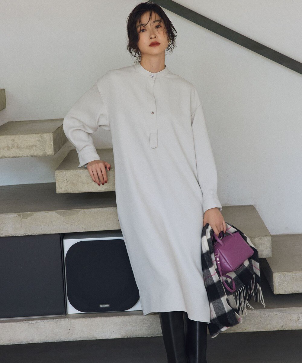 【オンワード】 組曲>ワンピース ウーステッドライク ワンピース ライトグレー 2 レディース