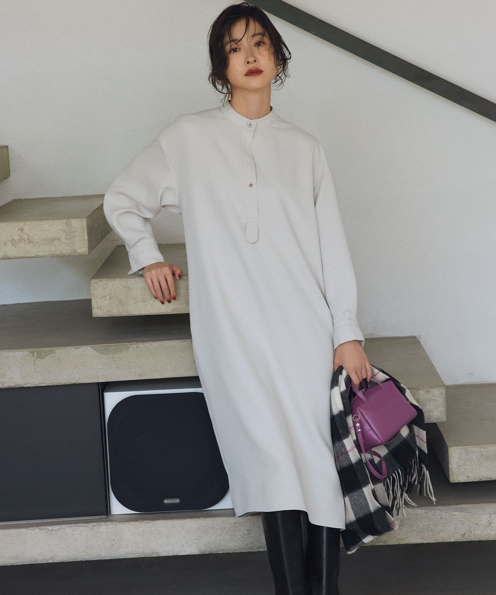 【オンワード】 組曲>ワンピース ウーステッドライク ワンピース ライトグレー 2 レディース 【オンワード】 組曲>ワンピース ウーステッドライク ワンピース ライトグレー 2 レディース