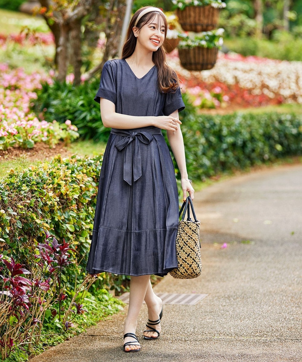 デニムフレアワンピース
