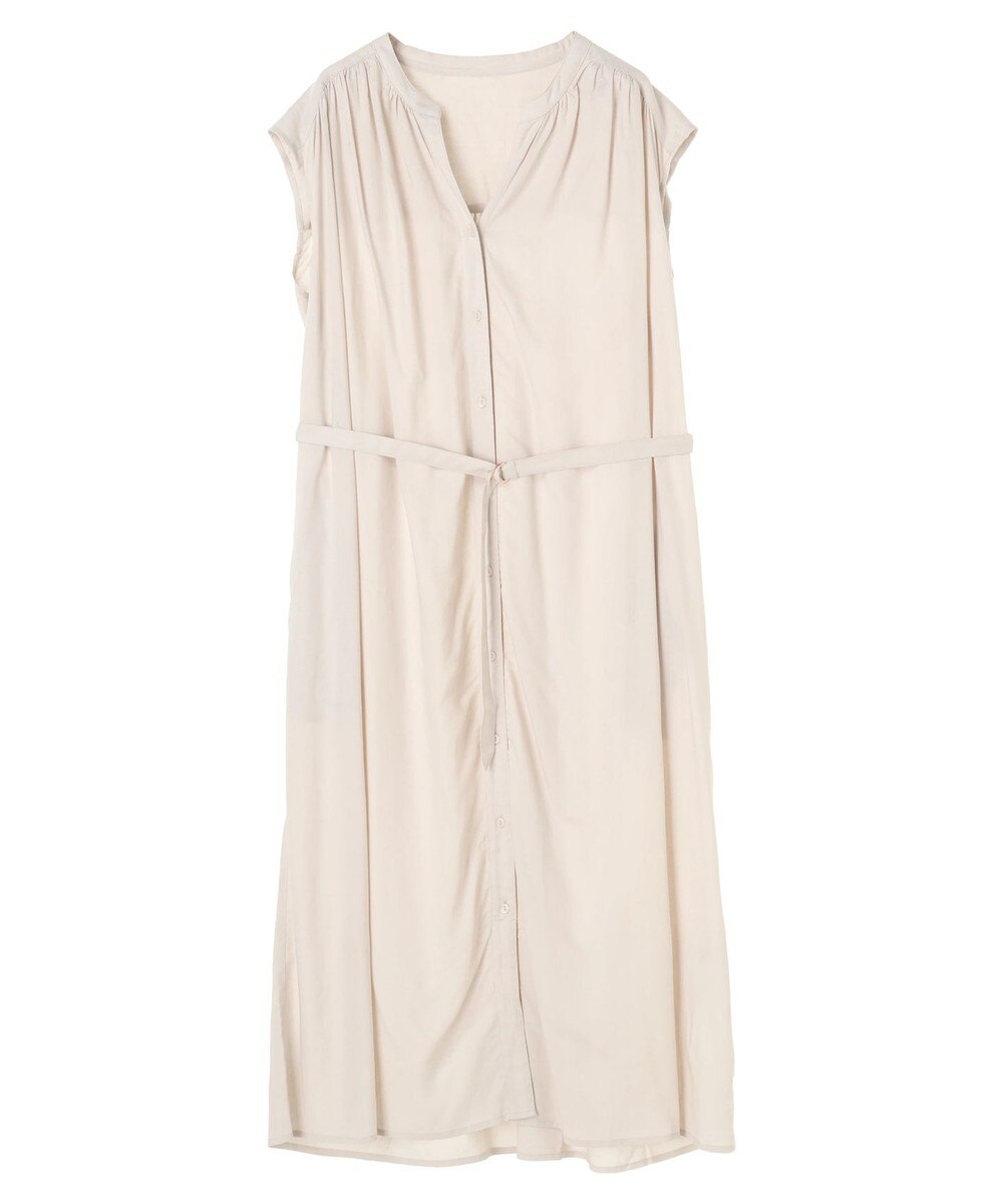 注目の商品 オンワード Yecca Vecca ワンピース レーヨン麻ベルト付きギャザーワンピース Light Green F レディース かいこみ