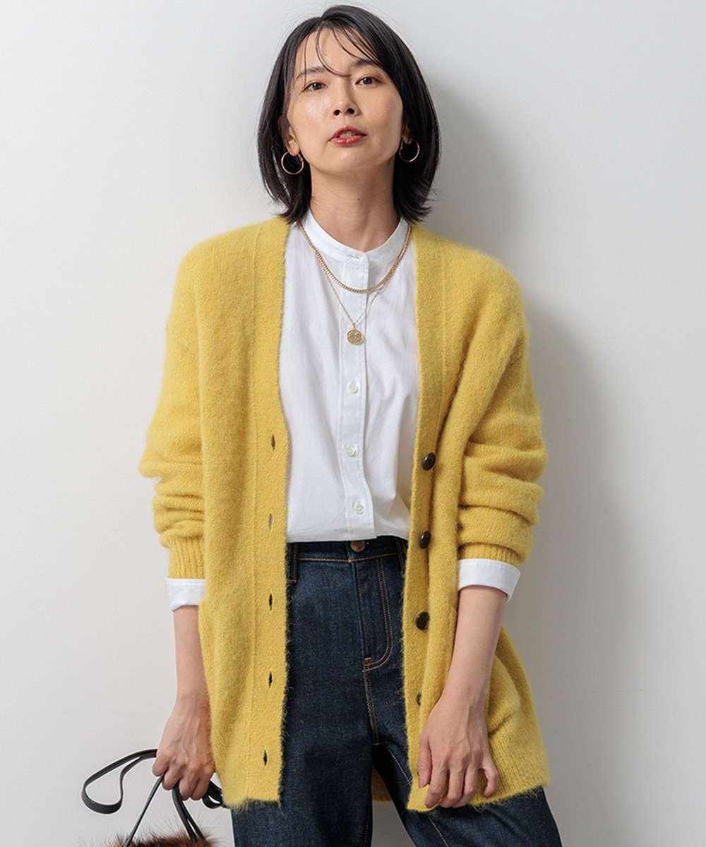 【オンワード】 23区 L(大きいサイズ)>トップス 【Oggi11月号掲載】ブラッシュドアルパカ ニットカーディガン マスタード 44 レディース 【オンワード】 23区 L(大きいサイズ)>トップス 【Oggi11月号掲載】ブラッシュドアルパカ ニットカーディガン マスタード 44 レディース