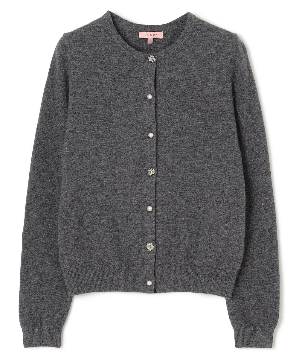 【オンワード】 TOCCA>トップス CASHMERE CARDIGAN カーディガン グレー M レディース