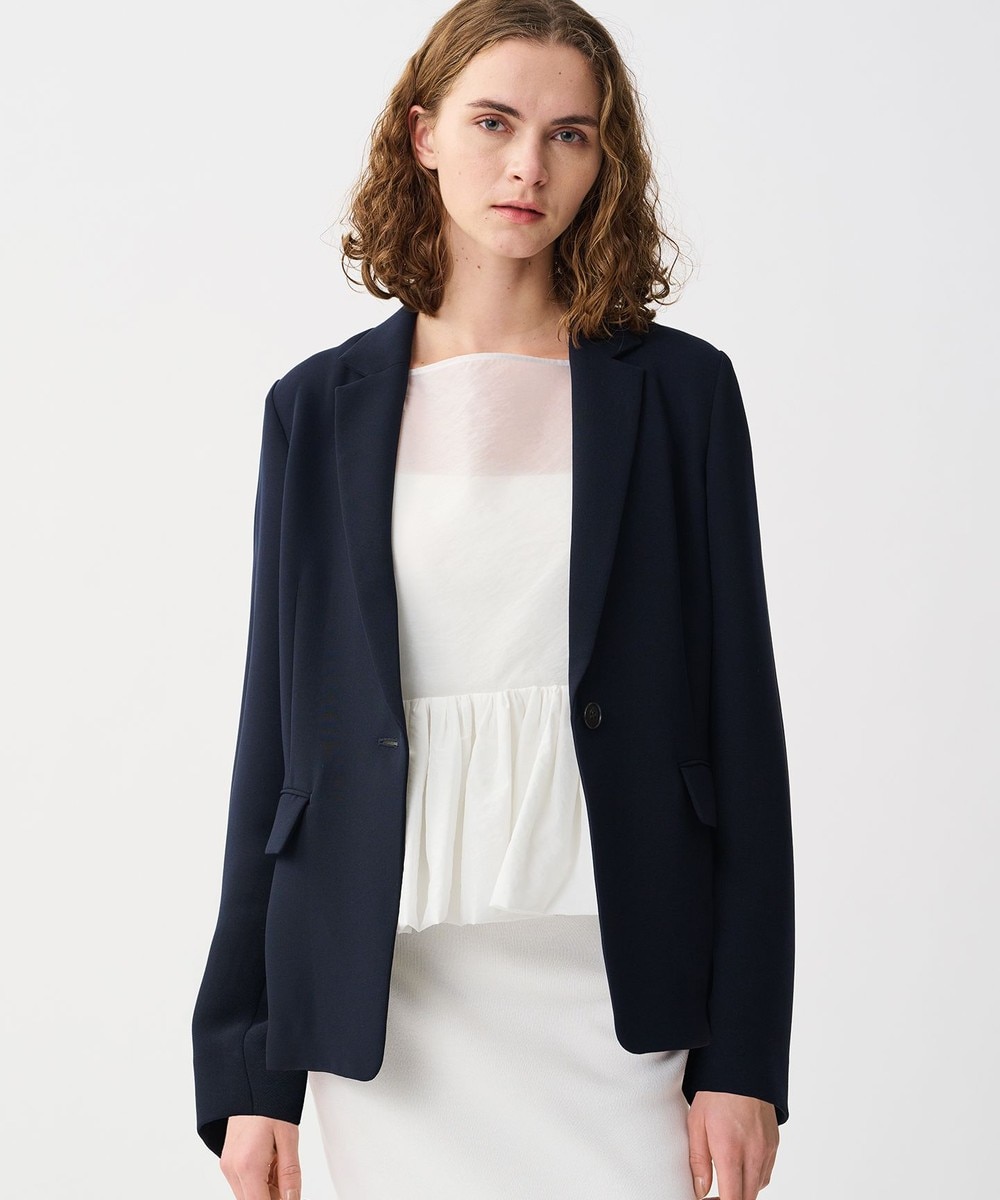 【オンワード】 uncrave>ジャケット/アウター 【防シワ・洗濯機洗い可】ウォッシャブル ダブルクロス ジャケット ネイビー 1 レディース 【オンワード】 uncrave>ジャケット/アウター 【防シワ・洗濯機洗い可】ウォッシャブル ダブルクロス ジャケット ネイビー 1 レディース