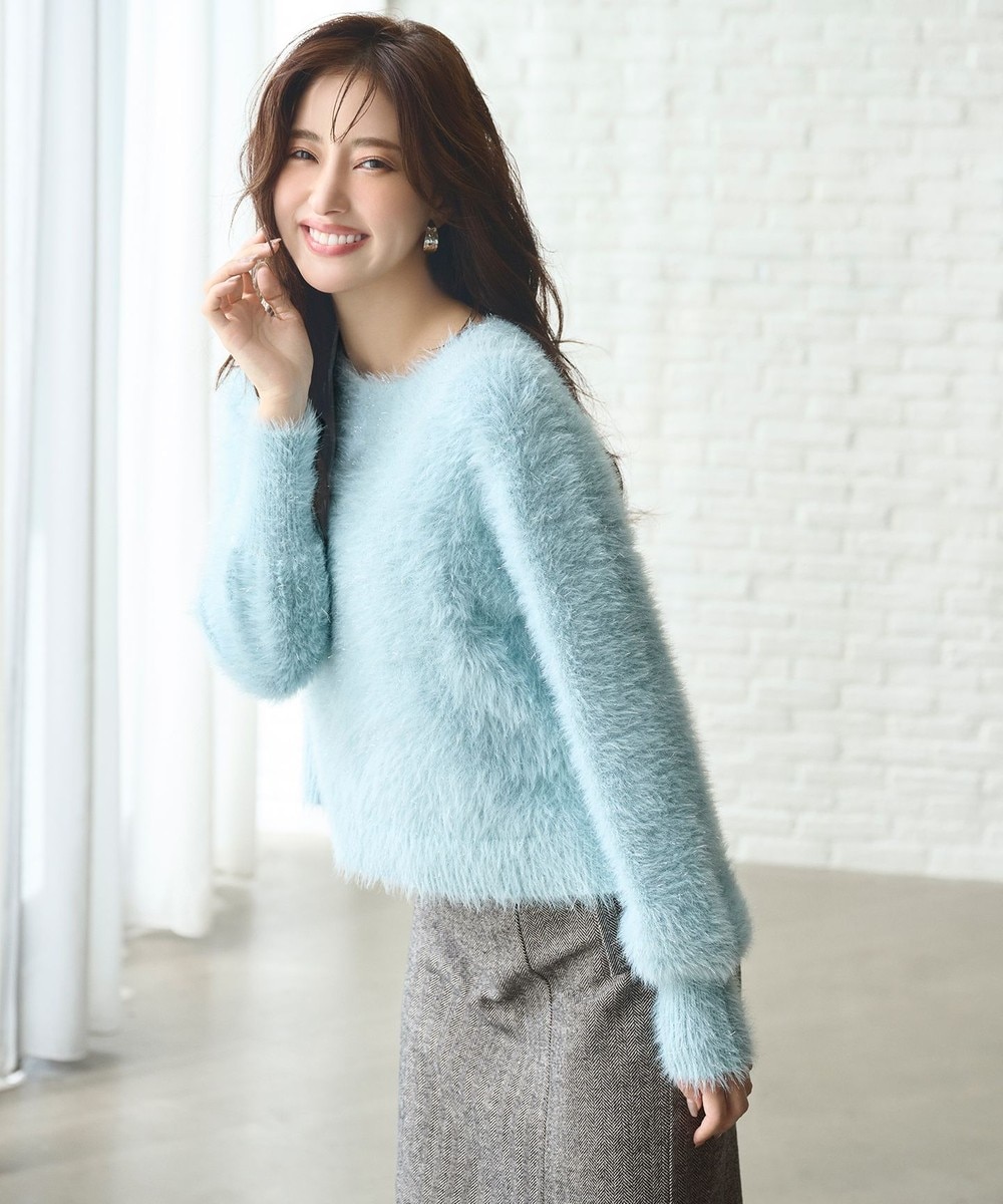 【オンワード】 ANY SIS>トップス 【洗える】フィルムラメシャギー ニット ミント 2 レディース 【オンワード】 ANY SIS>トップス 【洗える】フィルムラメシャギー ニット ミント 2 レディース