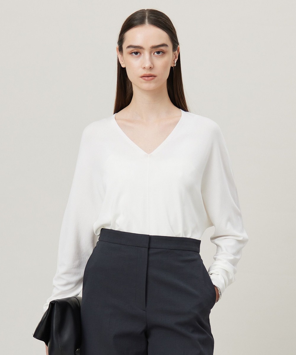 【オンワード】 ICB L(大きいサイズ)>トップス 【洗える】シンセティックハイゲージ Vネックニット オフホワイト L レディース 【オンワード】 ICB L(大きいサイズ)>トップス 【洗える】シンセティックハイゲージ Vネックニット オフホワイト L レディース