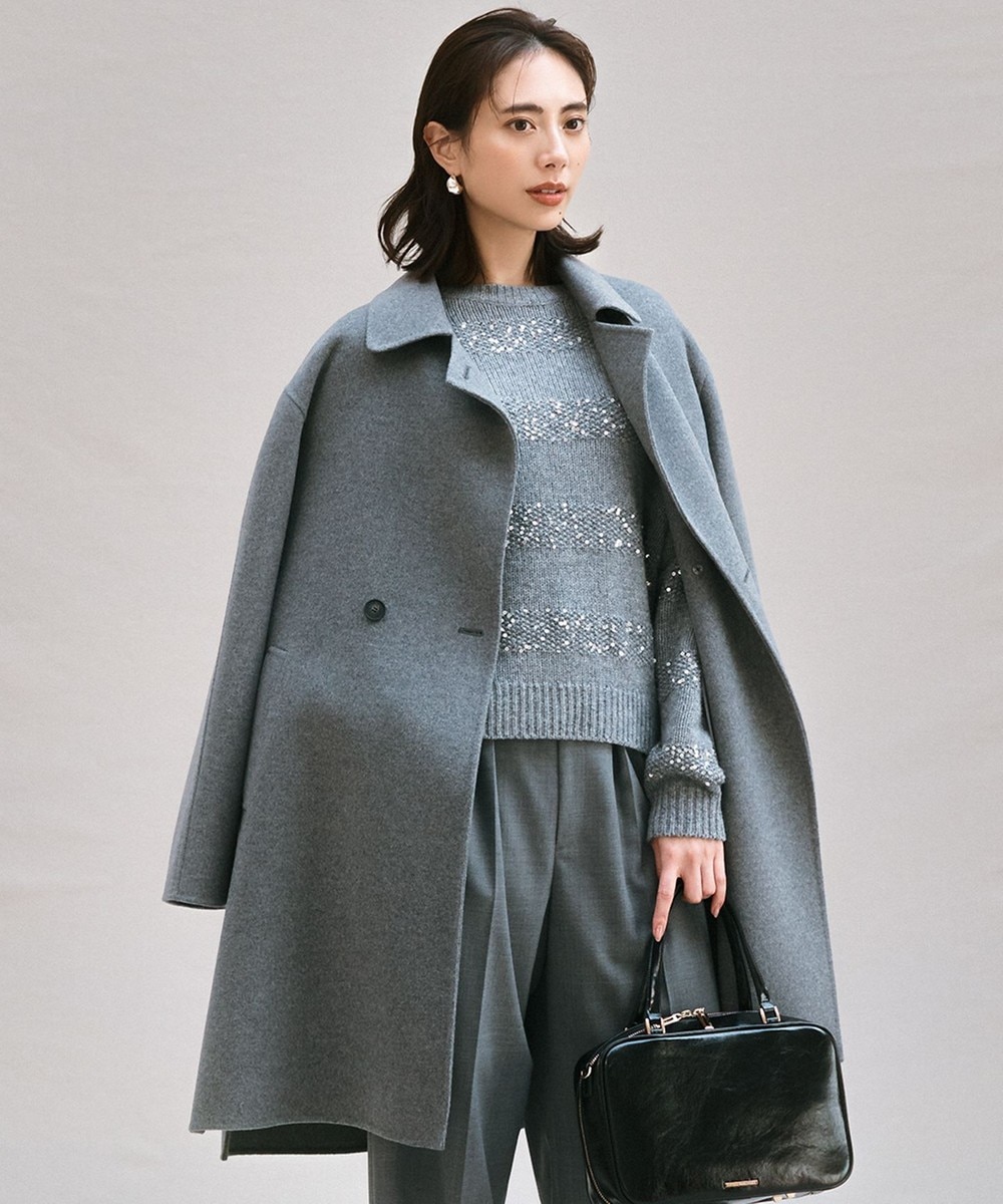 【オンワード】 23区 L(大きいサイズ)>ジャケット/アウター 【滝沢眞規子さん着用/Oggi1月号掲載】MANTECOPure リバーコート グレー 48 レディース 【オンワード】 23区 L(大きいサイズ)>ジャケット/アウター 【滝沢眞規子さん着用/Oggi1月号掲載】MANTECOPure リバーコート グレー 48 レディース