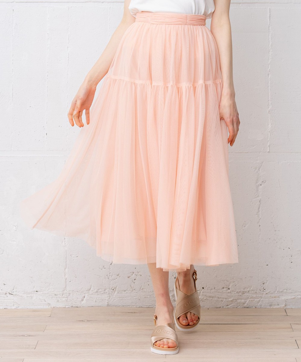 40%OFF！＜オンワード＞TOCCA>スカート 【WEB限定】【TOCCA lAVENDER】Fruit Color Tulle Skirt スカート ピンク 2 レディース 【送料無料】