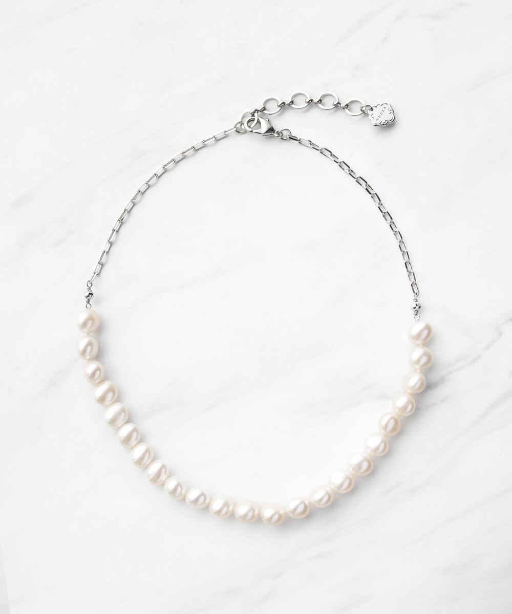 【オンワード】 TOCCA>アクセサリー BAROQUE PEARL NECKLACE 淡水バロックパール ネックレス シルバー F レディース