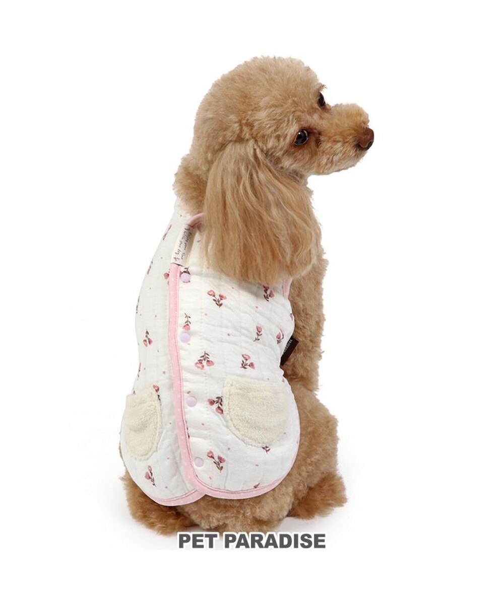 PET PARADISE>ペットグッズ ペットパラダイス ふわりとキルト ベスト 花柄 小型犬 白~オフホワイト ＤＳ